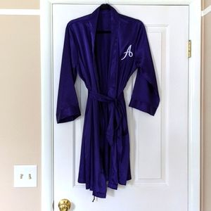 Silk Robe Monogram A